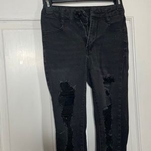 Black ripped jeans